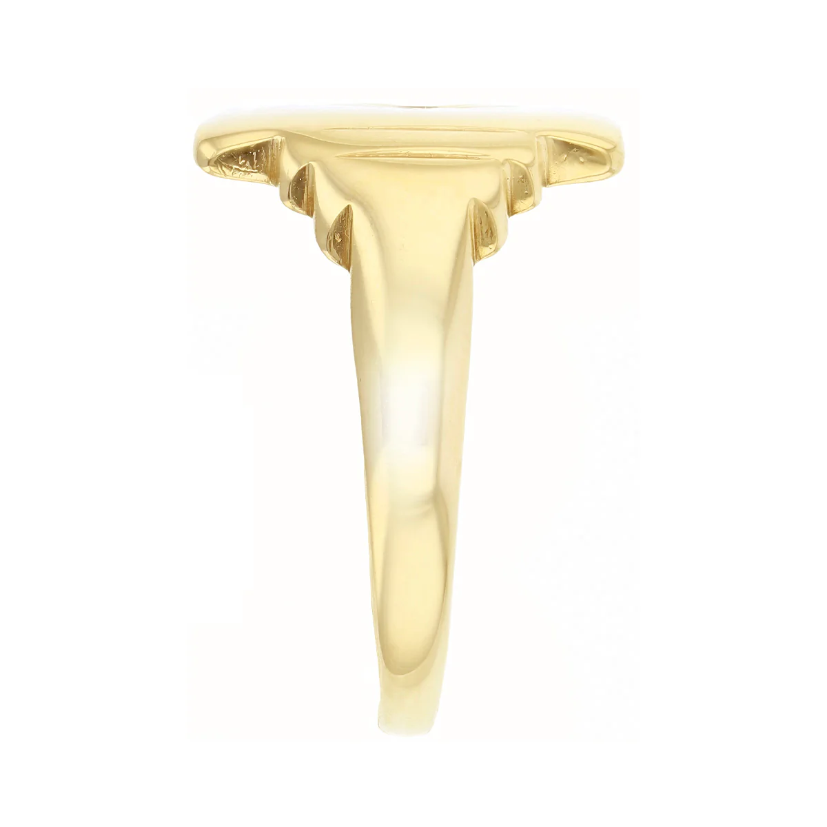 0.03ct Diamond Starburst Signet Ring | Pre-Loved | 9K Yellow Gold - Image 3