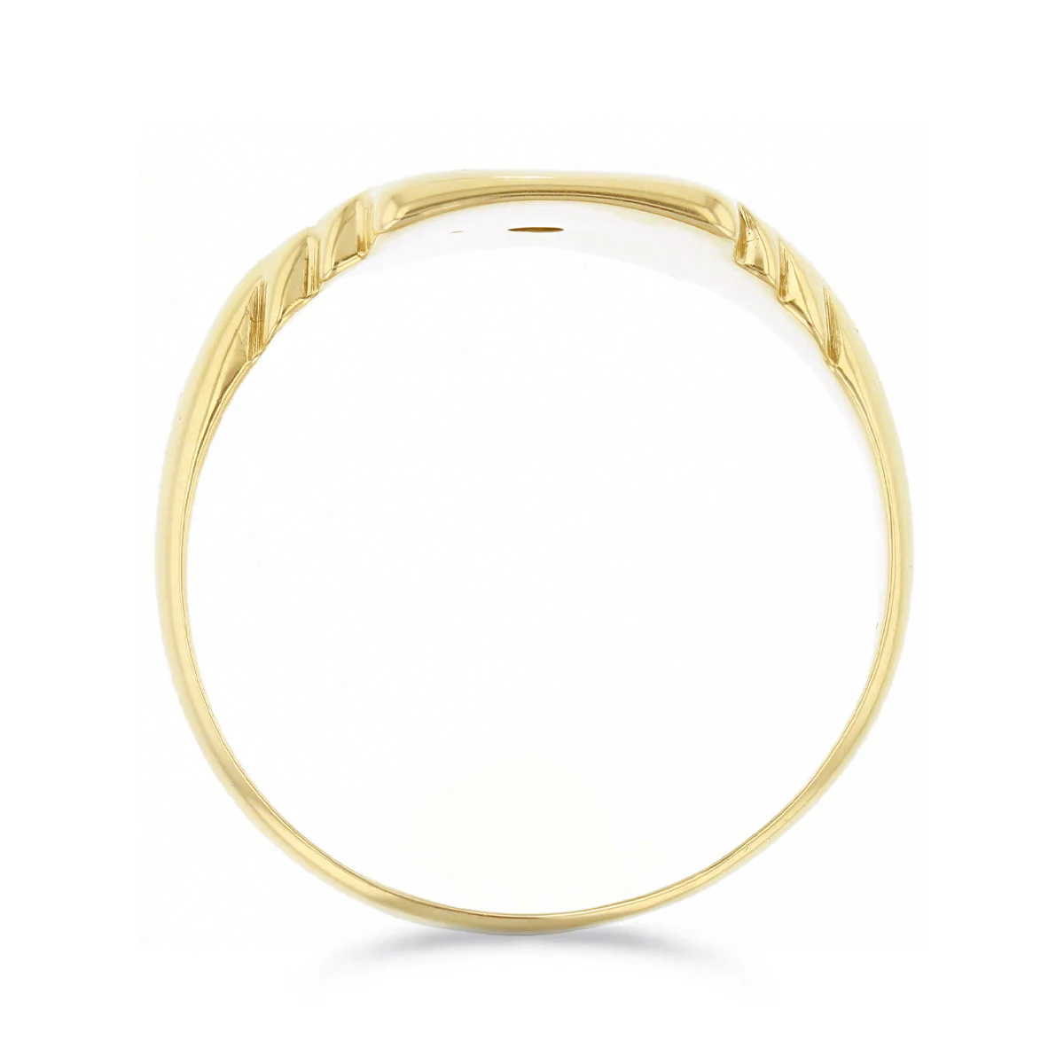 0.03ct Diamond Starburst Signet Ring | Pre-Loved | 9K Yellow Gold - Image 4