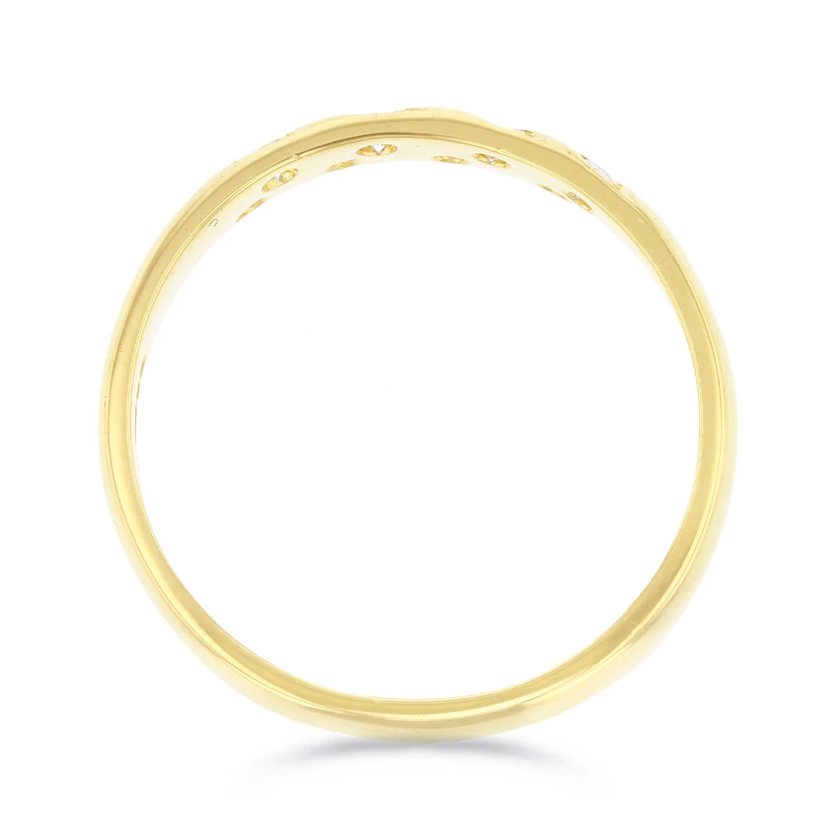 0.04ct Diamond Set Wedding Band | Pre-Loved | 18K Yellow Gold - Image 4