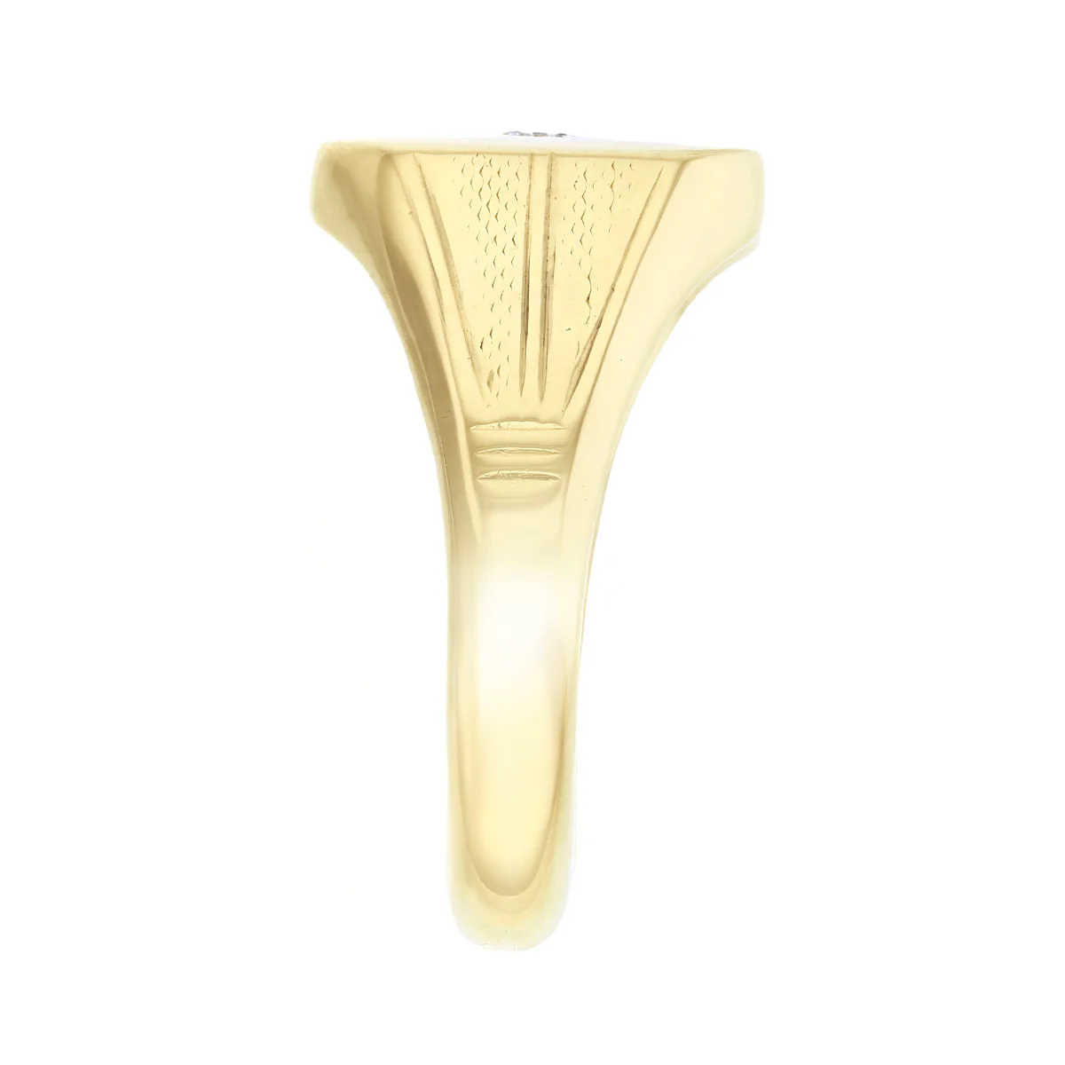 0.08ct Diamond Northern Star Signet Ring (10.1g) | Pre-Loved | 9K Yellow Gold - Image 4