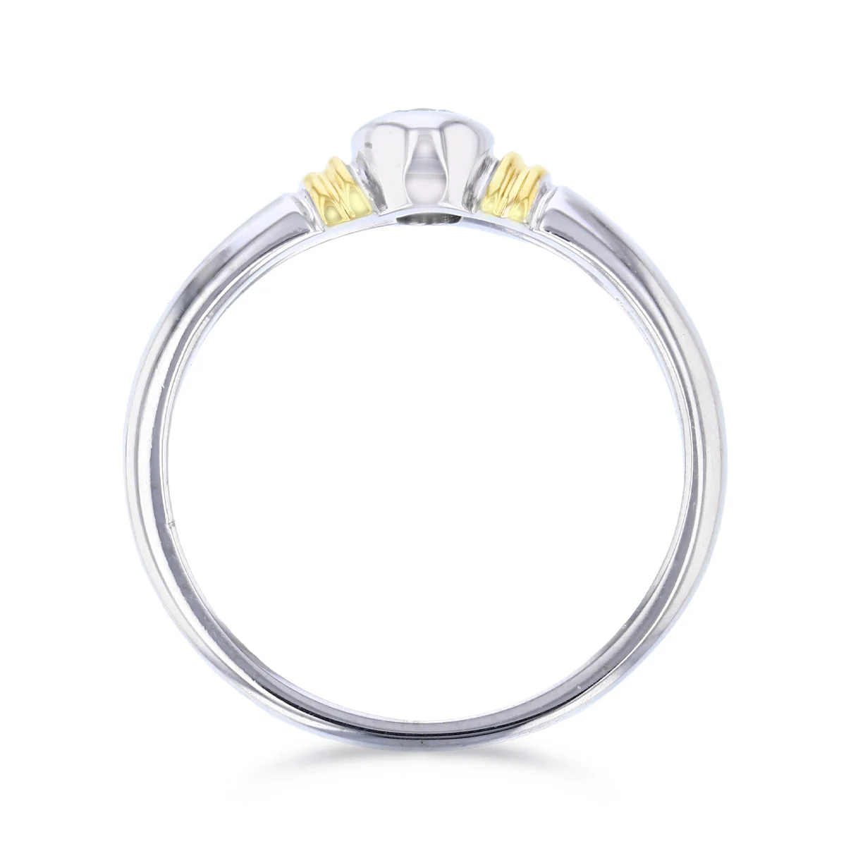 0.17ct Brilliant Cut Diamond Bezel Set Cuff Dress Ring | Pre-Loved | 18K White Gold - Image 5