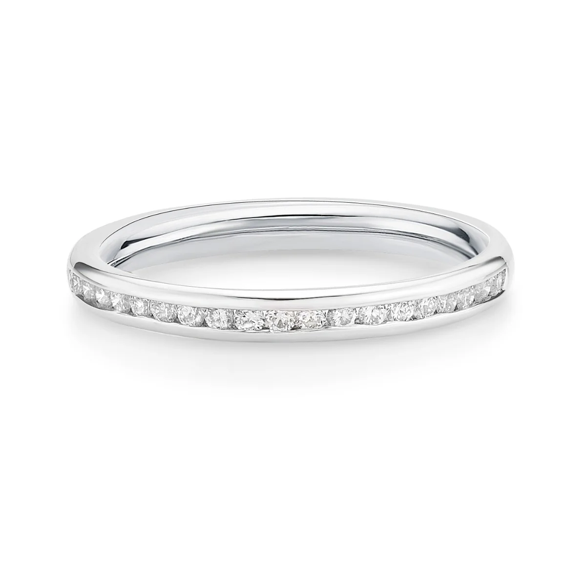 0.24ct Grace Diamond Channel Set Half Eternity Ring | 18K White Gold - Image 3