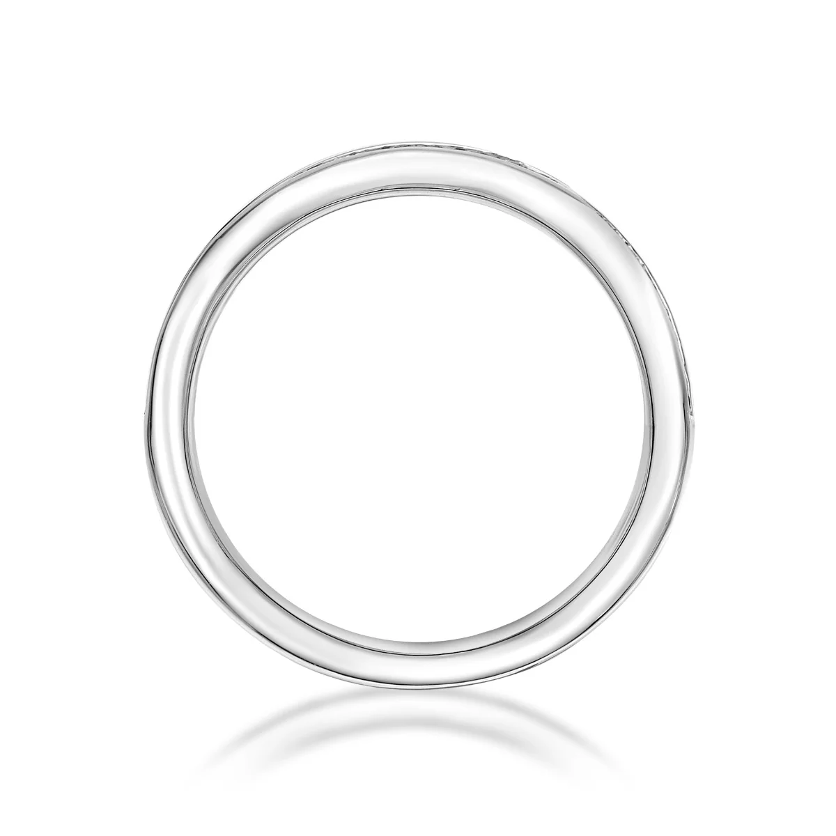 0.25ct Elodie Princess Cut Half Eternity Ring | Platinum - Image 2