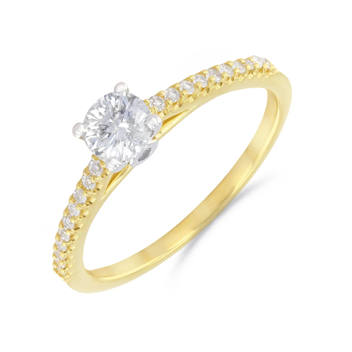 0.28ct Brilliant Cut Solitaire Diamond Engagement Ring | Pre-Loved | 18K Yellow Gold