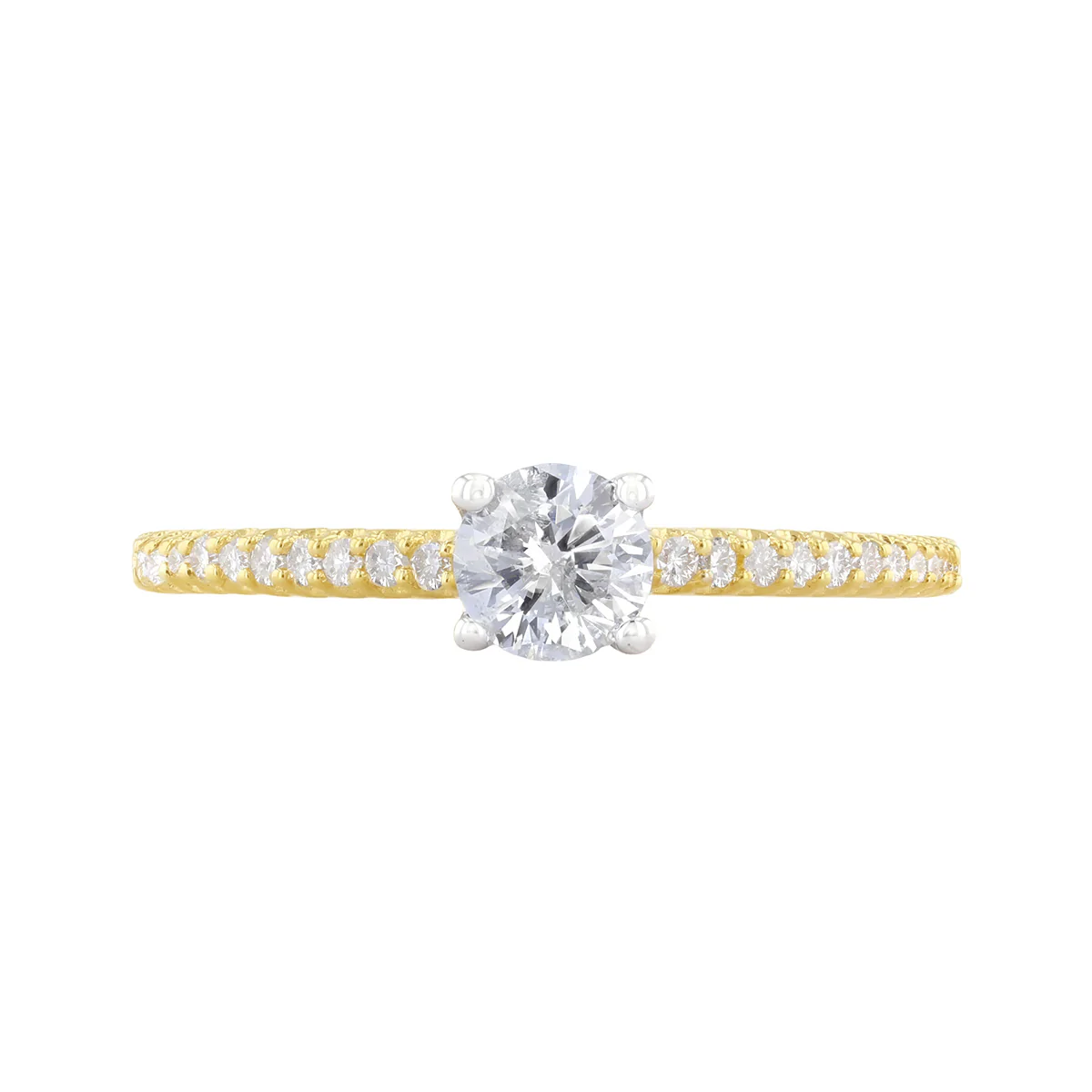 0.28ct Brilliant Cut Solitaire Diamond Engagement Ring | Pre-Loved | 18K Yellow Gold - Image 2