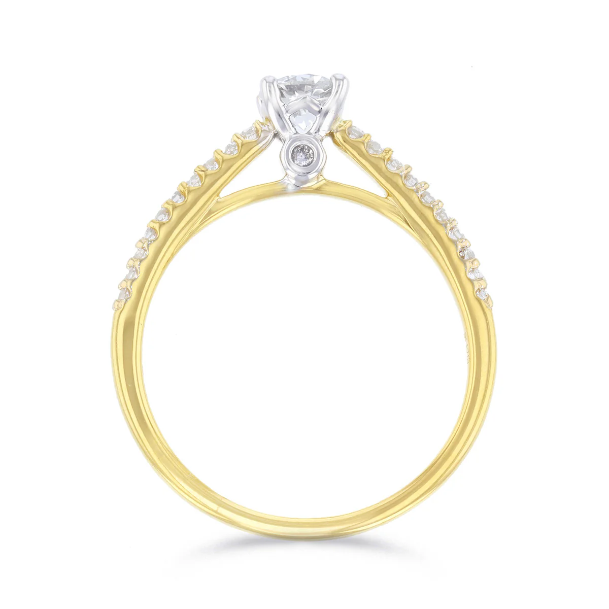 0.28ct Brilliant Cut Solitaire Diamond Engagement Ring | Pre-Loved | 18K Yellow Gold - Image 4