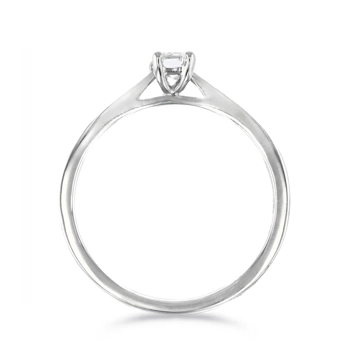 0.31ct Lab Grown Emerald Cut Diamond Solitaire Engagement Ring | Platinum - Image 5