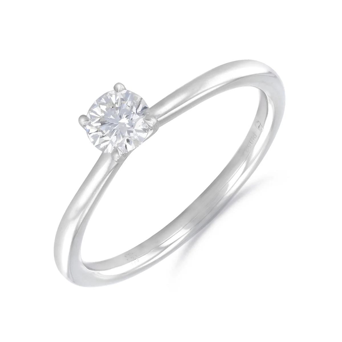 0.32ct Round Brilliant Diamond Solitaire Ring | Pre-Loved | Platinum