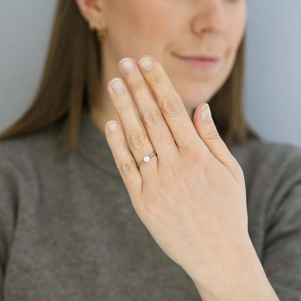 0.32ct Round Brilliant Diamond Solitaire Ring | Pre-Loved | Platinum - Image 6
