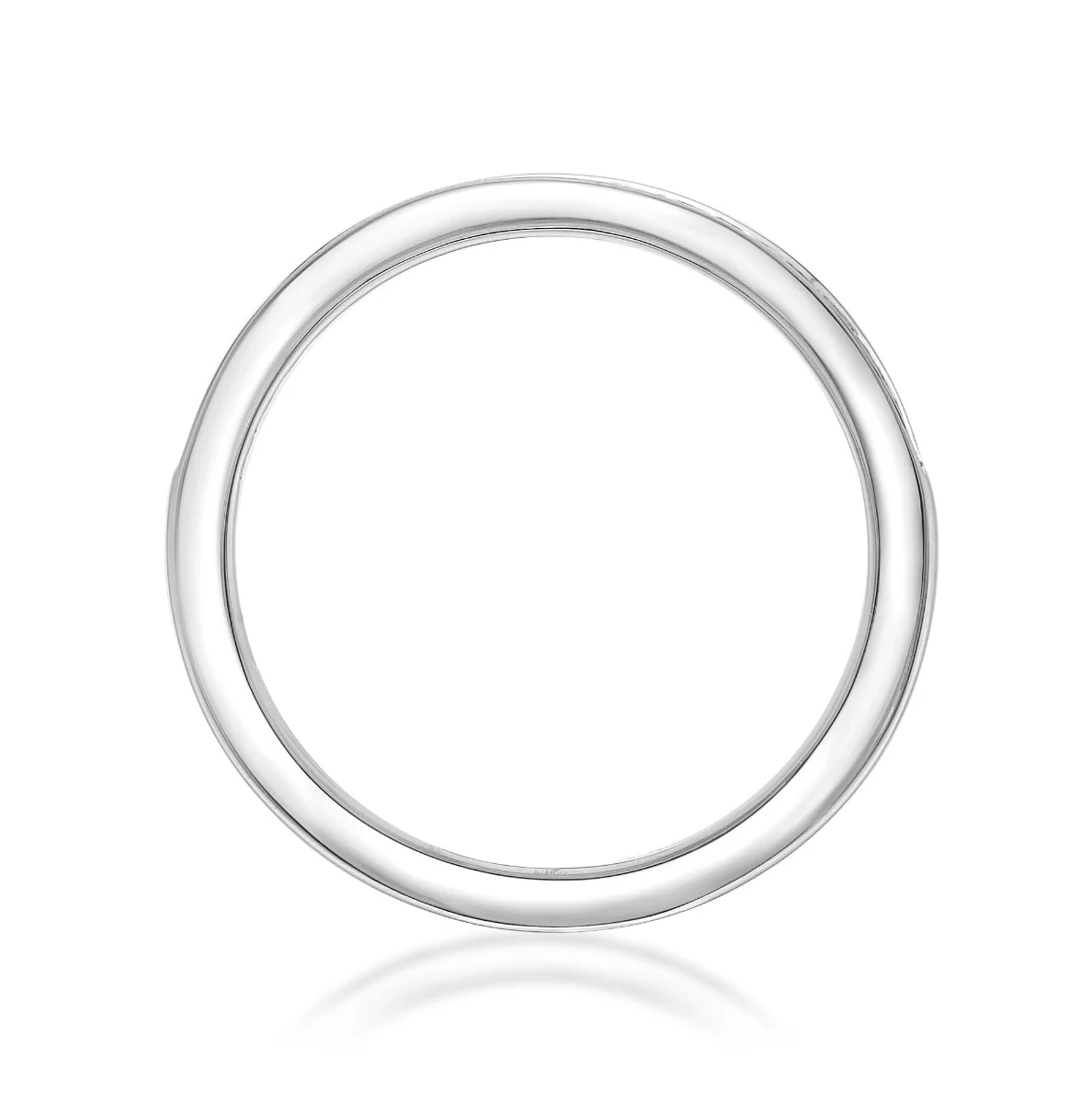 0.34ct Elodie Princess Cut Half Eternity Ring | 18K White Gold - Image 2
