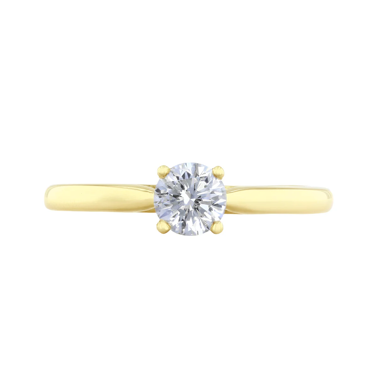 0.35ct Brilliant Cut Diamond Solitaire Engagement Ring | Pre-Loved | 9K Yellow Gold - Image 2