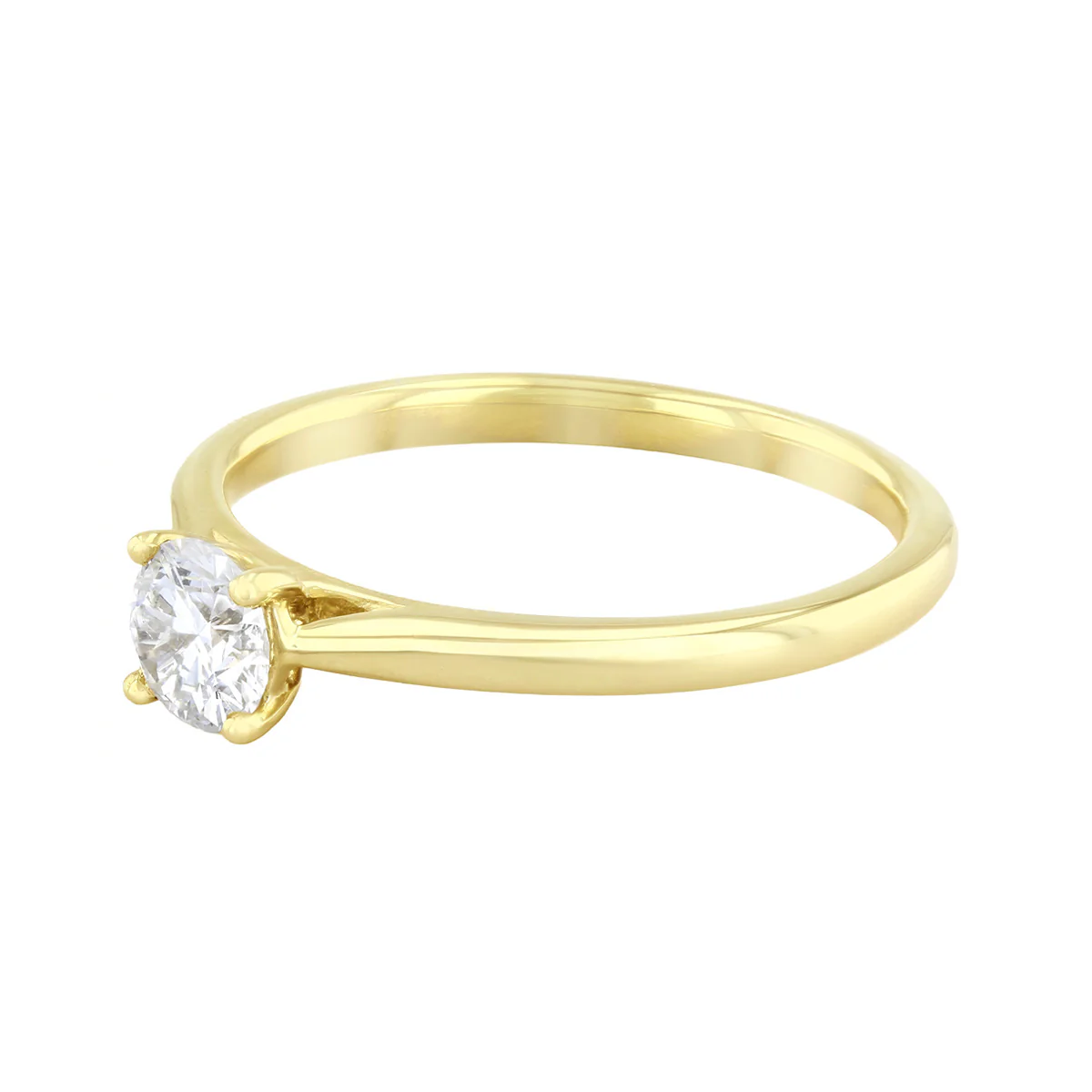 0.35ct Brilliant Cut Diamond Solitaire Engagement Ring | Pre-Loved | 9K Yellow Gold - Image 3