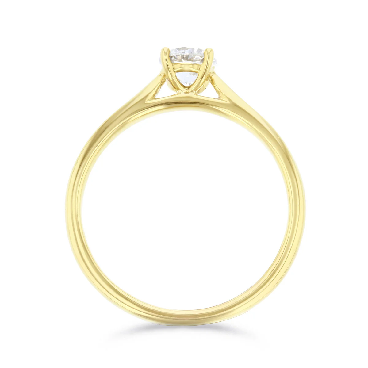 0.35ct Brilliant Cut Diamond Solitaire Engagement Ring | Pre-Loved | 9K Yellow Gold - Image 5