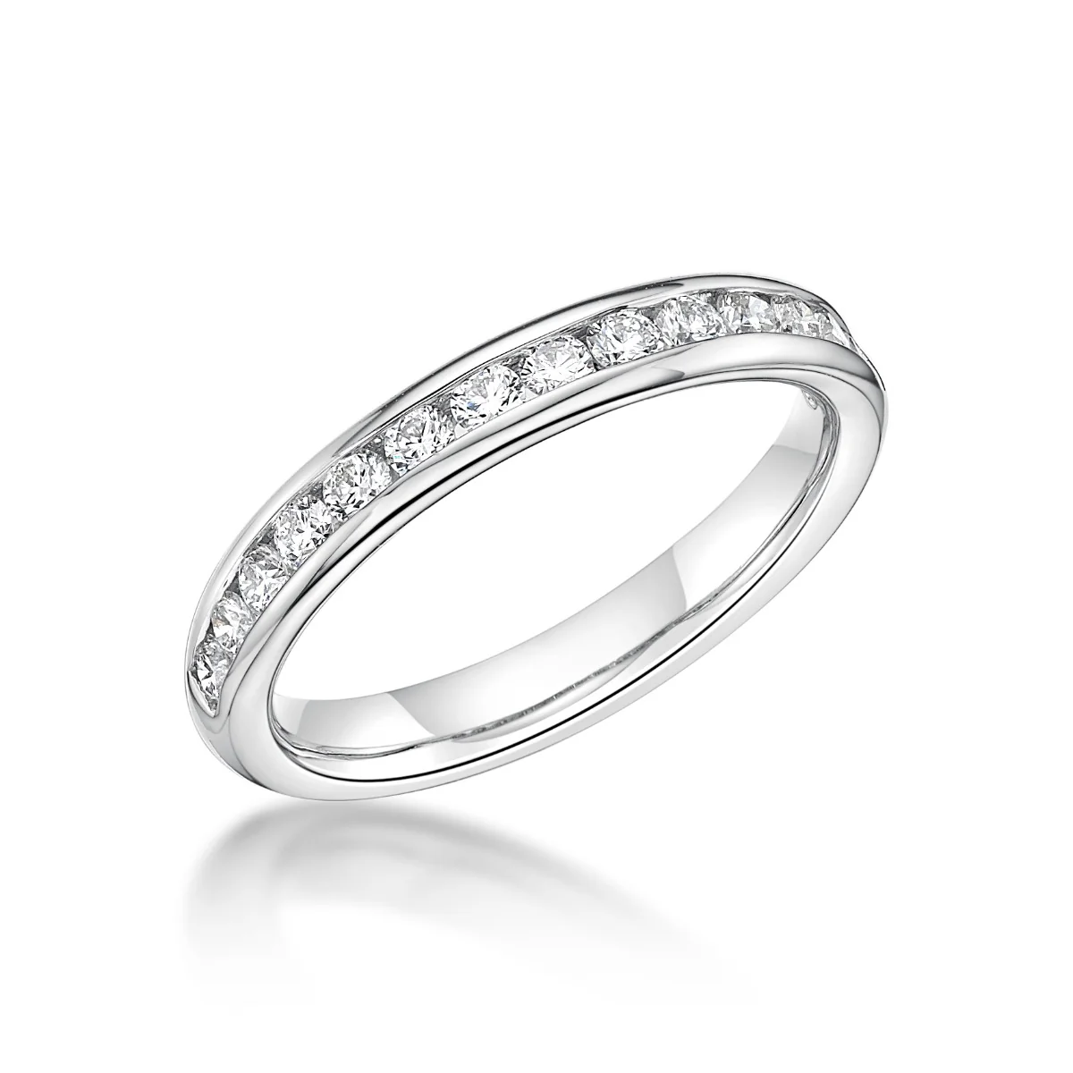 0.42ct Grace Diamond Channel Set Half Eternity Ring | Platinum
