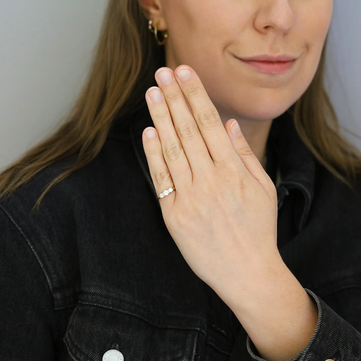 0.45ct Brilliant Cut Diamond Three Stone Ring | Pre-Loved | 9K Yellow Gold - Image 5