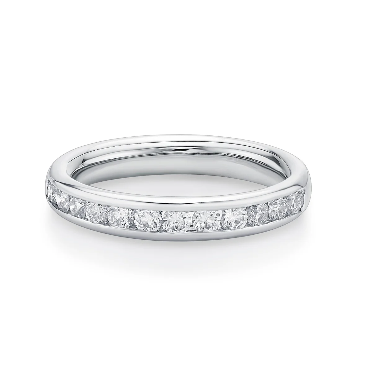 0.49ct Grace Diamond Channel Set Half Eternity Ring | 18K White Gold - Image 2