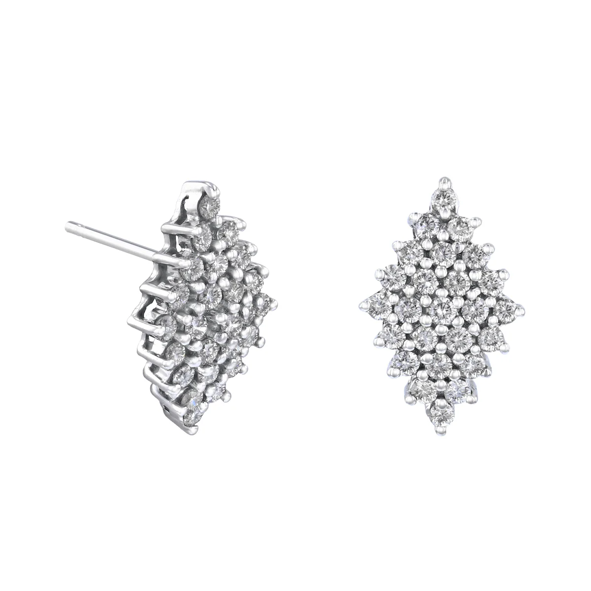 0.50ct Brilliant Cut Diamond Marquise Shaped Earrings | Pre-Loved | 18K White Gold