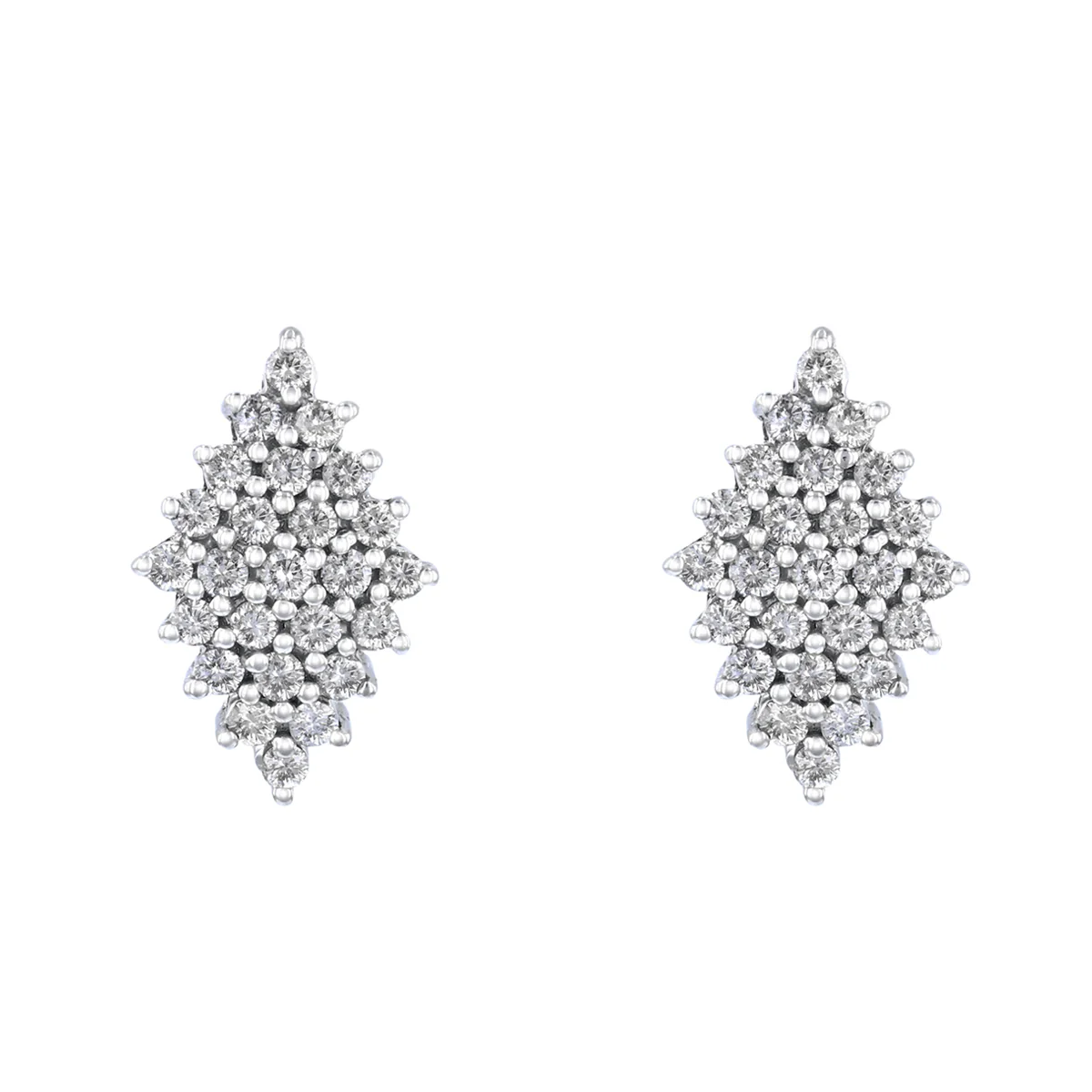 0.50ct Brilliant Cut Diamond Marquise Shaped Earrings | Pre-Loved | 18K White Gold - Image 2