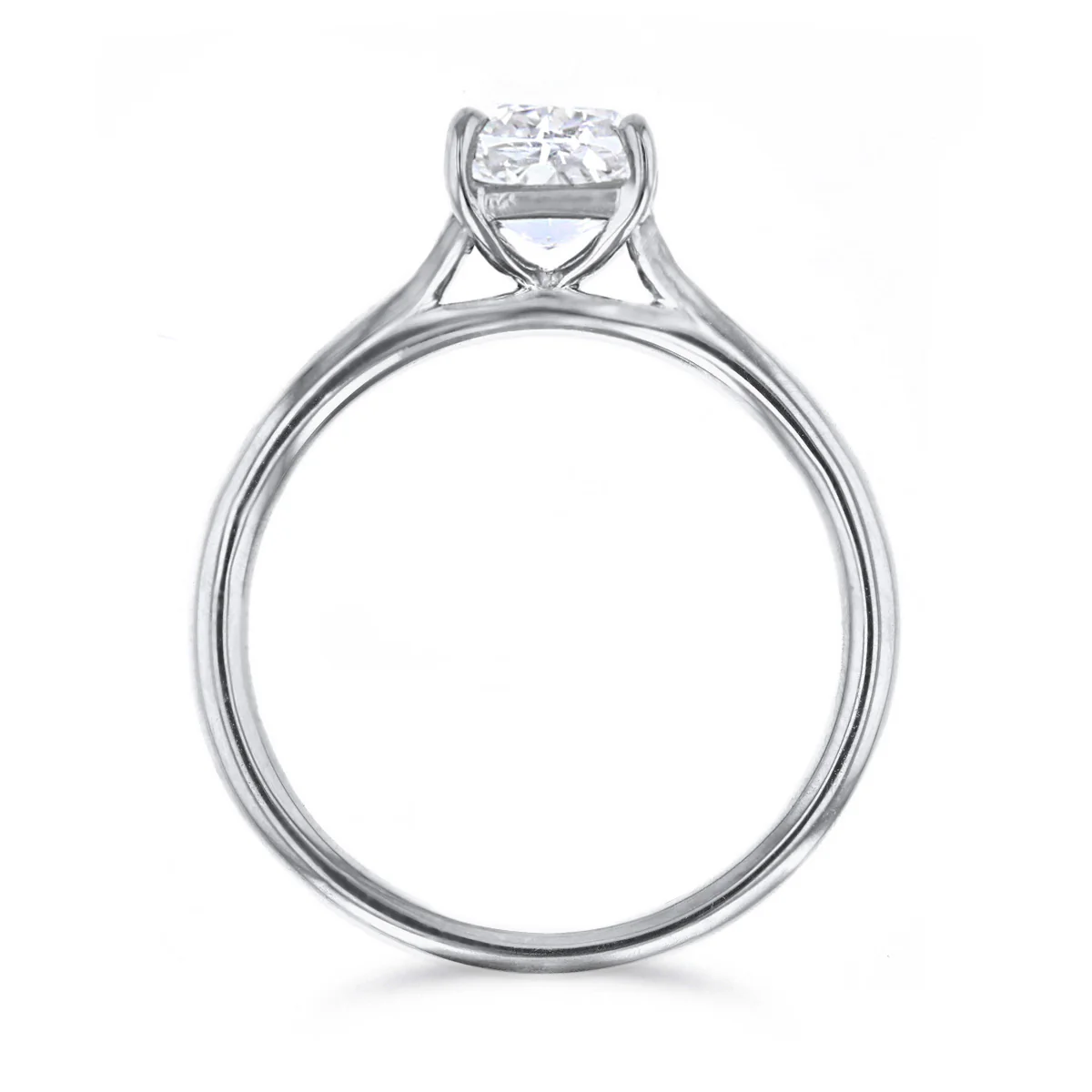 0.50ct Ophelia Lab-Grown Cushion Cut Diamond Solitaire Engagement Ring | Platinum - Image 5