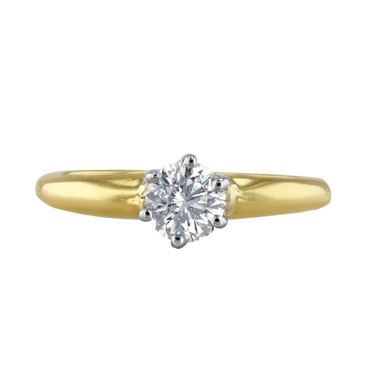 0.50ct Round Brilliant Solitaire Ring | Pre-Loved | 18K Yellow Gold - Image 5