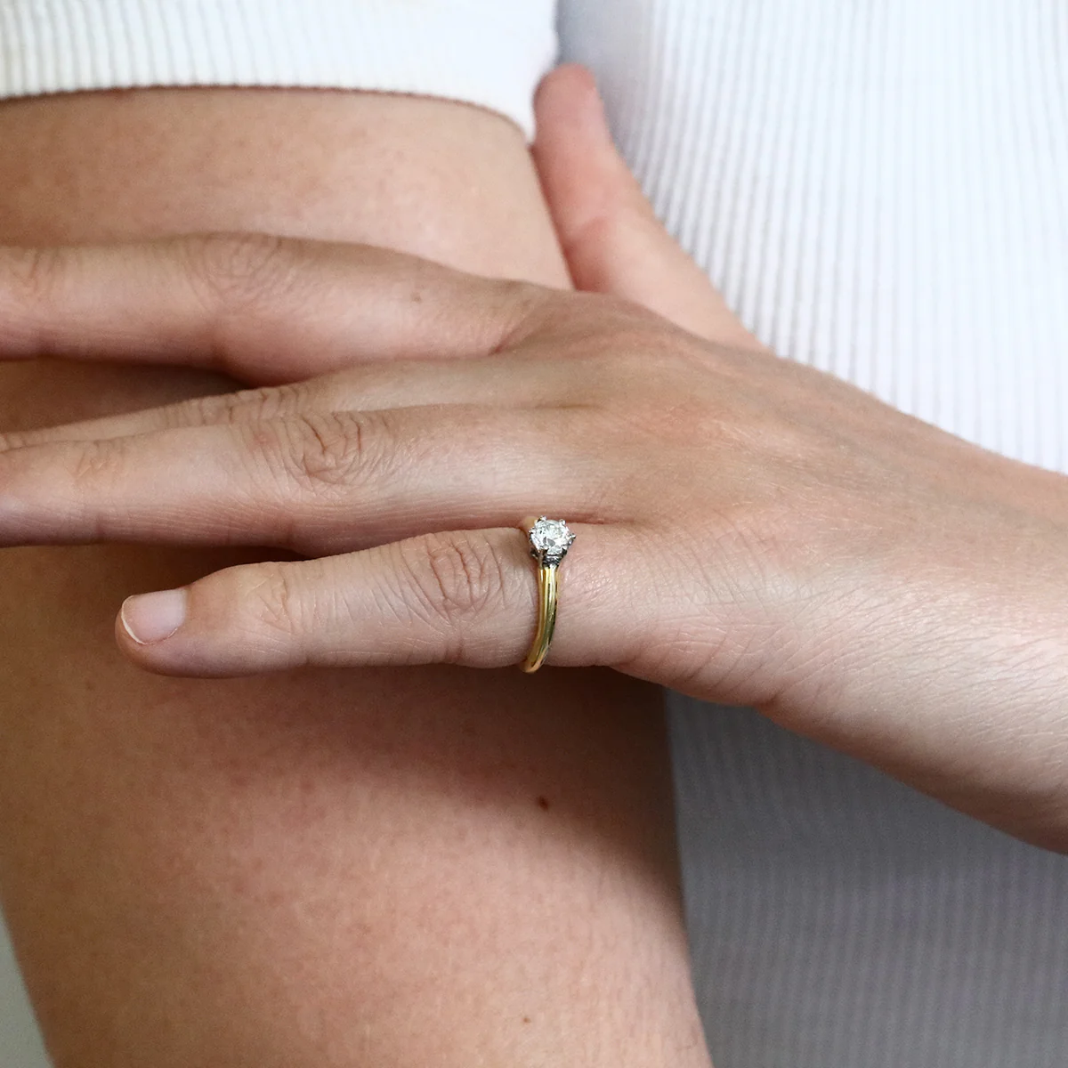 0.50ct Round Brilliant Solitaire Ring | Pre-Loved | 18K Yellow Gold - Image 8