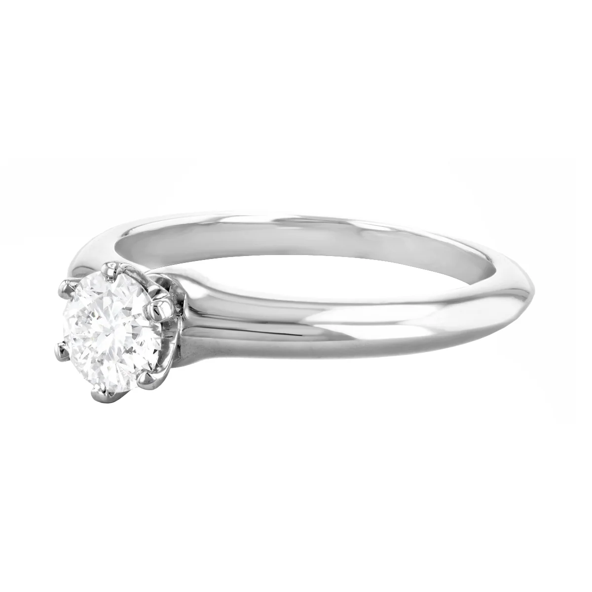0.52ct Tiffany Round Brilliant Solitaire Ring | Pre-Loved | Platinum - Image 2