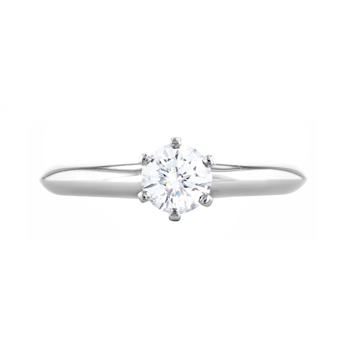 0.52ct Tiffany Round Brilliant Solitaire Ring | Pre-Loved | Platinum - Image 5