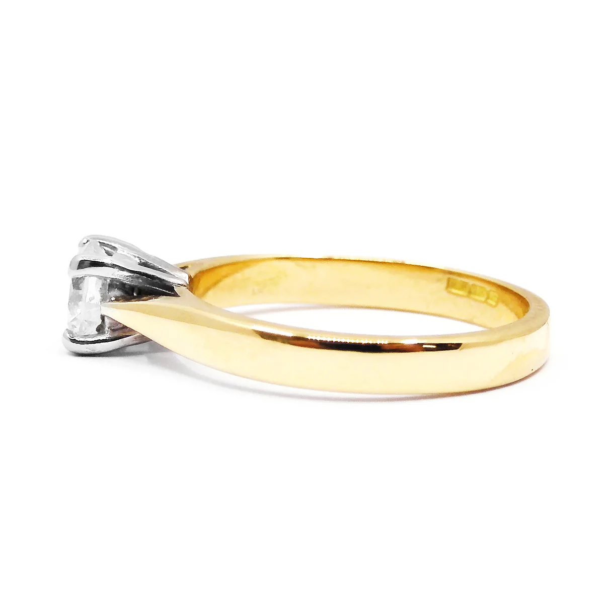 0.53ct Diamond Solitaire Ring | Pre-Loved | 18K Yellow Gold - Image 2