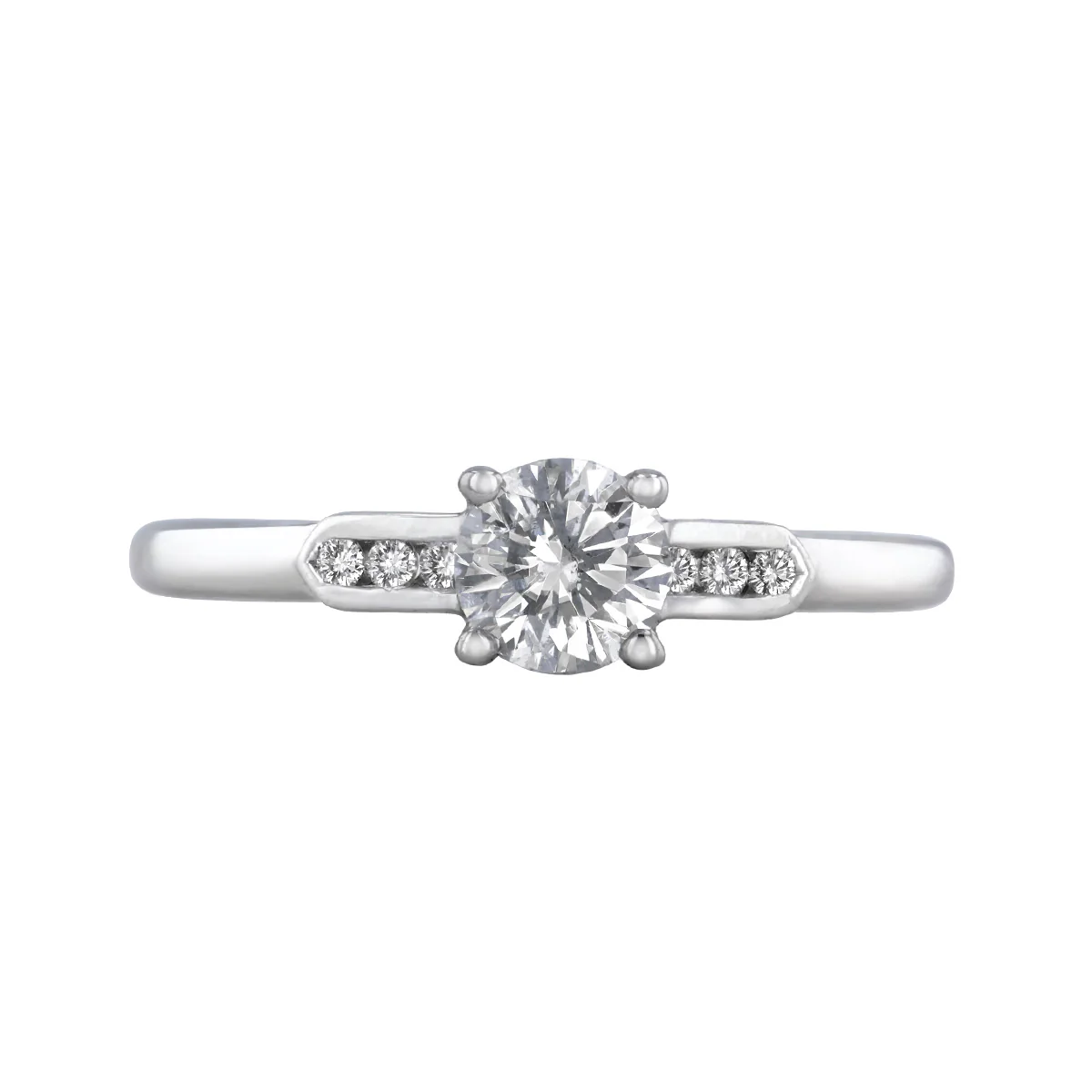 0.57ct Round Brilliant Diamond Solitaire Ring | 18K White Gold - Image 2
