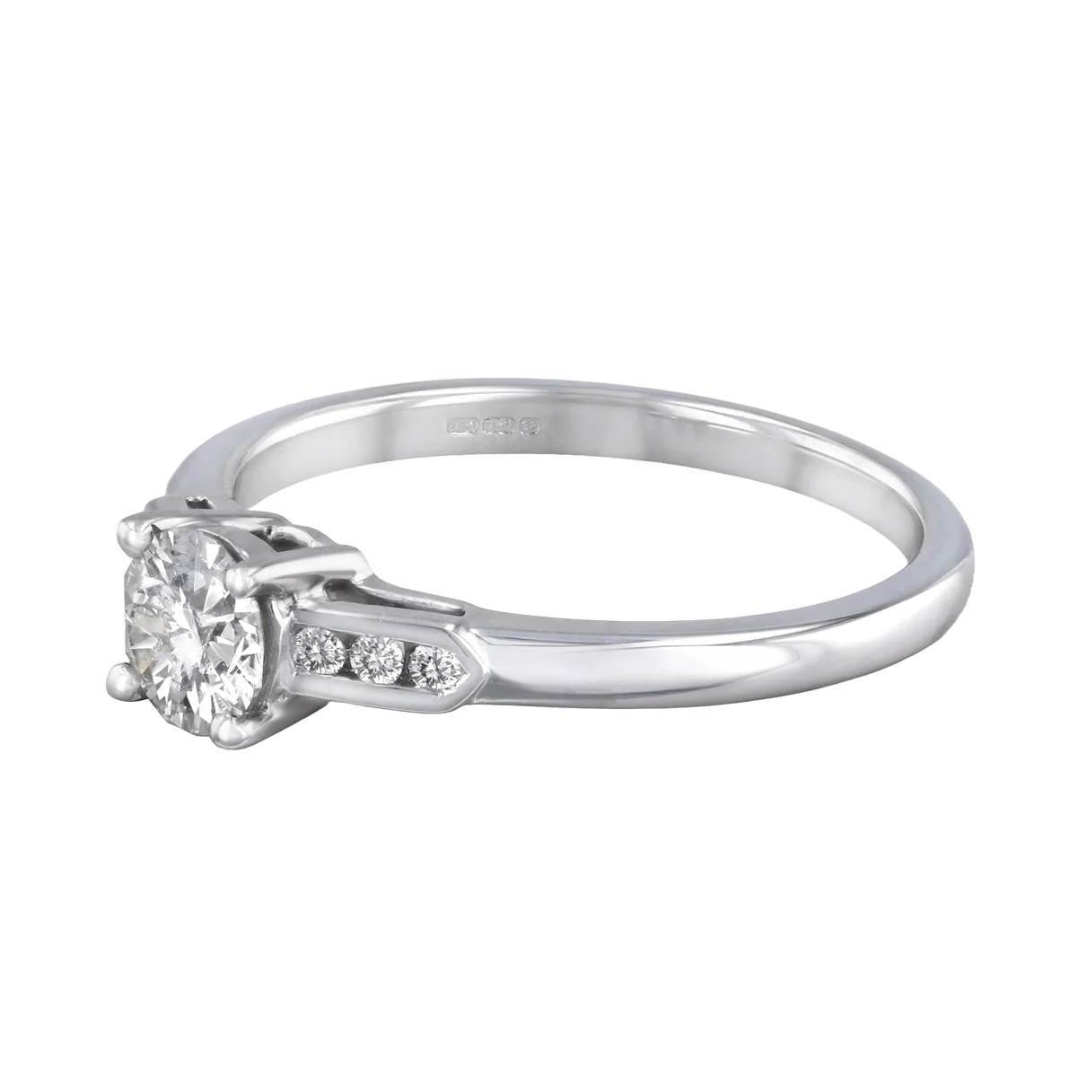 0.57ct Round Brilliant Diamond Solitaire Ring | 18K White Gold - Image 3