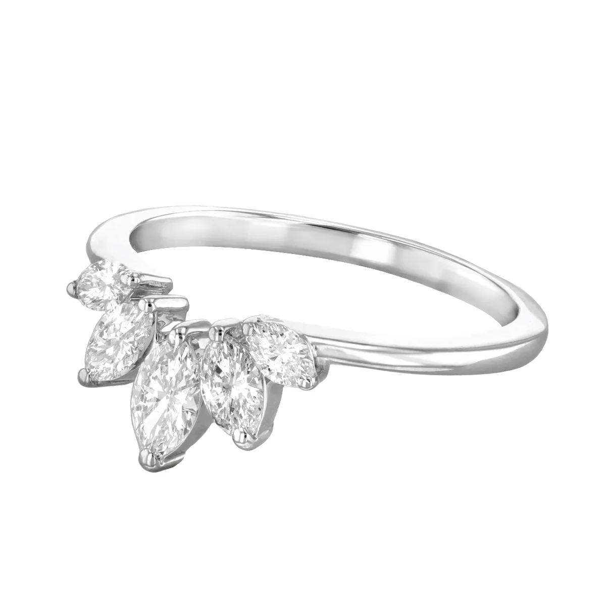 0.60ct Amira Tiara | Marquise Cut Diamond Tiara Wedding Ring | Platinum - Image 2