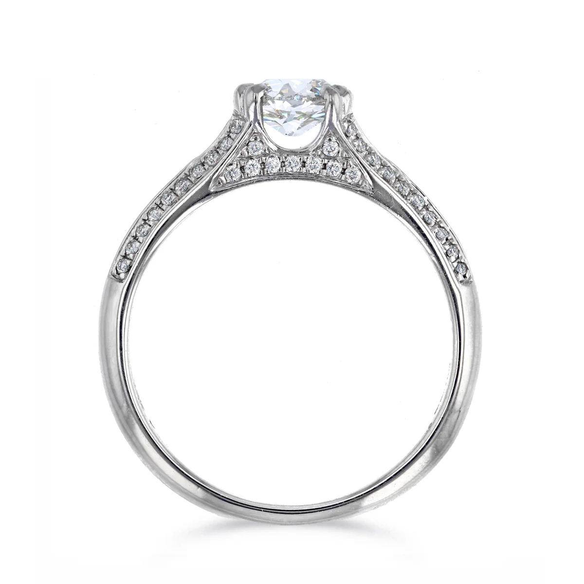 0.61ct Old Cut Diamond Solitaire Ring | Pre-Loved | Platinum - Image 3