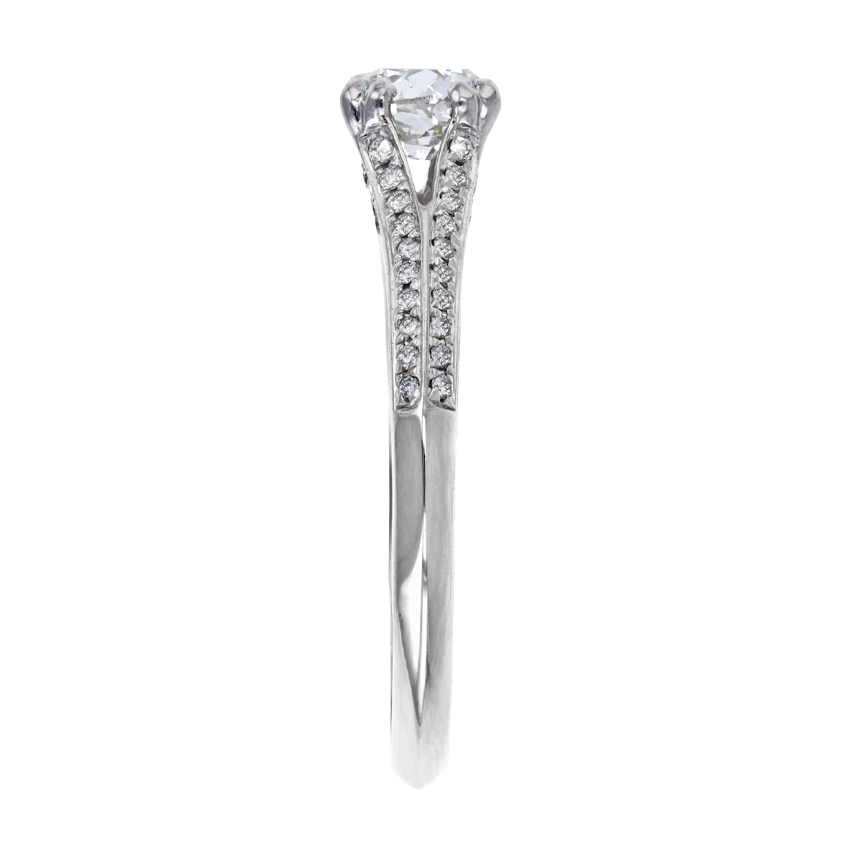 0.61ct Old Cut Diamond Solitaire Ring | Pre-Loved | Platinum - Image 4