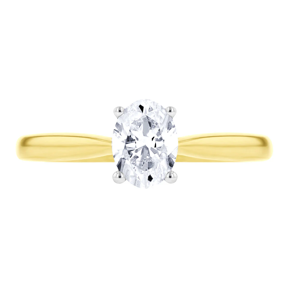 0.71ct Vanessa Oval Cut Diamond Solitaire with Hidden Diamond Floral Motif Engagement Ring | 18K Yellow Gold - Image 13