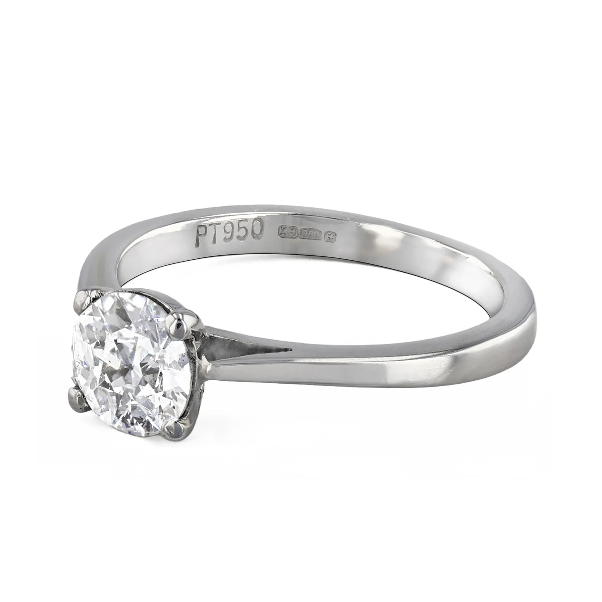 0.75ct Old Cut Solitaire Ring | Pre-Loved | Platinum - Image 3