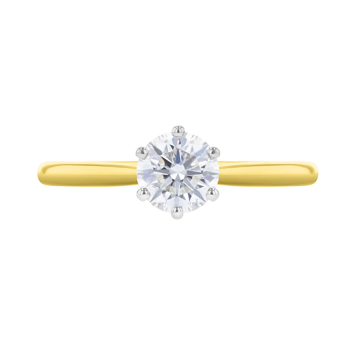 0.82ct Round Brilliant Diamond Solitaire Ring | 18K Yellow Gold - Image 2