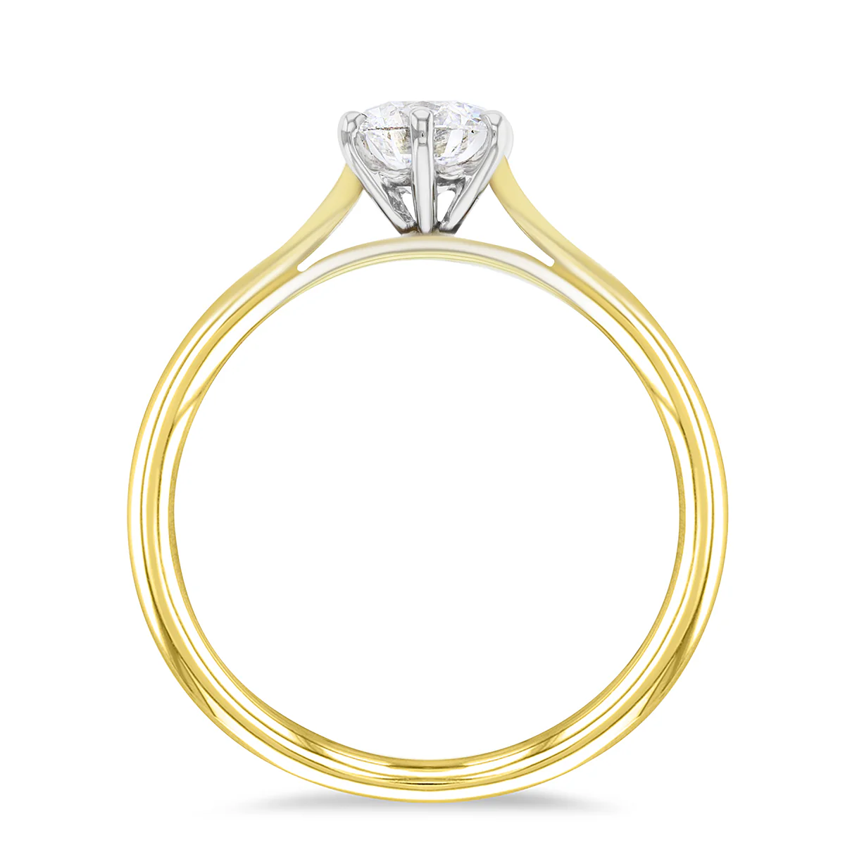 0.82ct Round Brilliant Diamond Solitaire Ring | 18K Yellow Gold - Image 4
