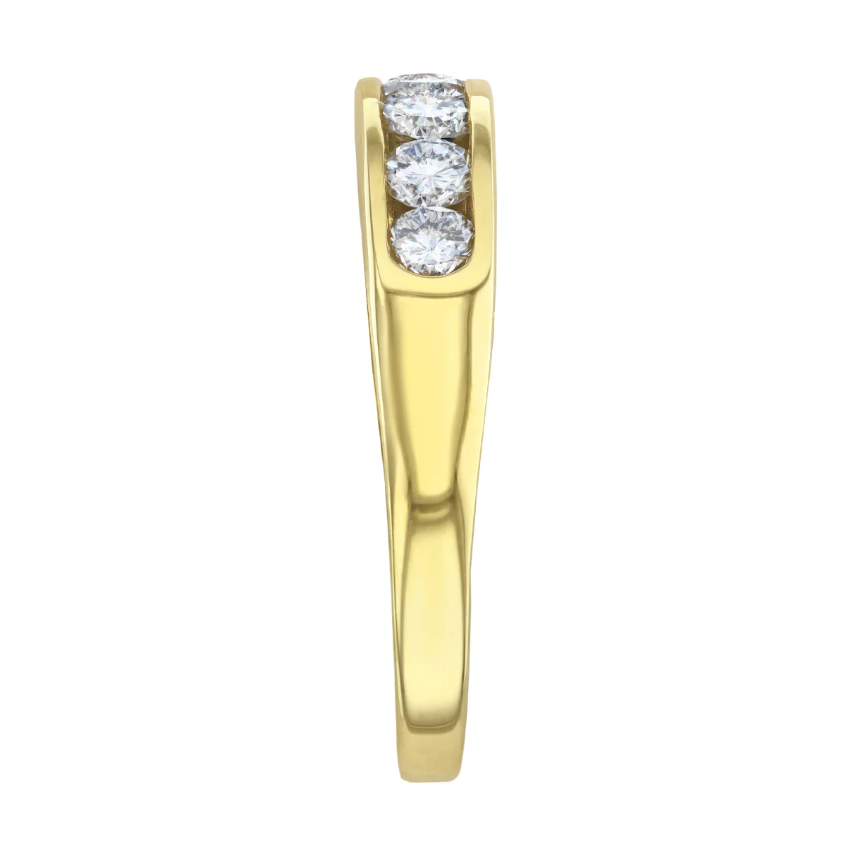 0.84ct Channel Set Diamond Half Eternity Ring | Pre-Loved | 18K Yellow Gold - Image 4