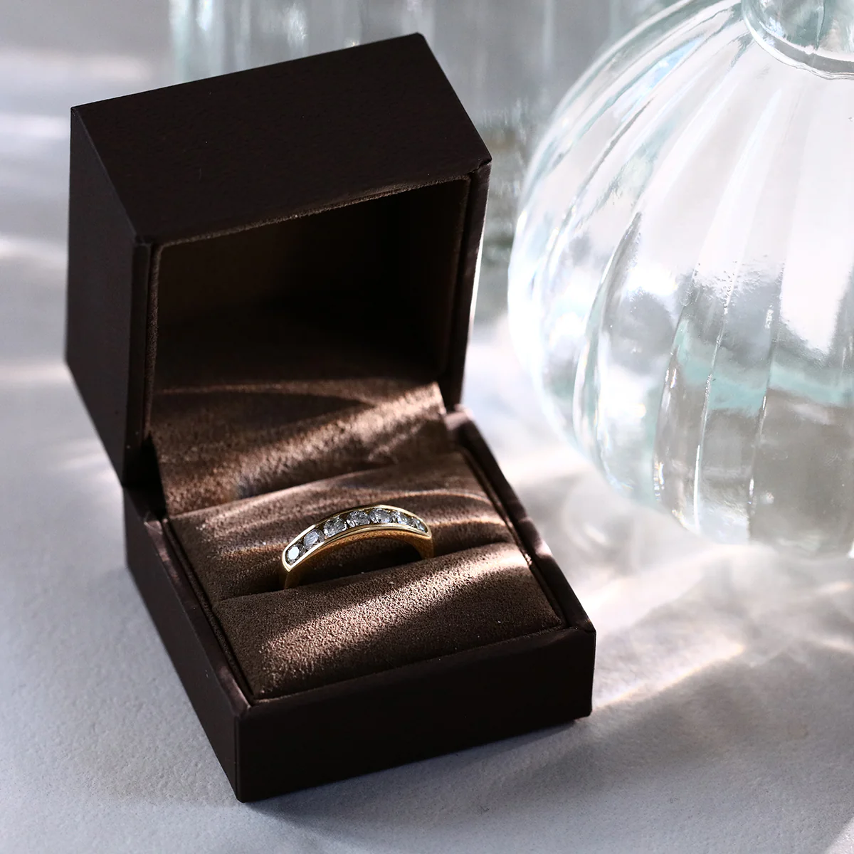 0.84ct Channel Set Diamond Half Eternity Ring | Pre-Loved | 18K Yellow Gold - Image 6
