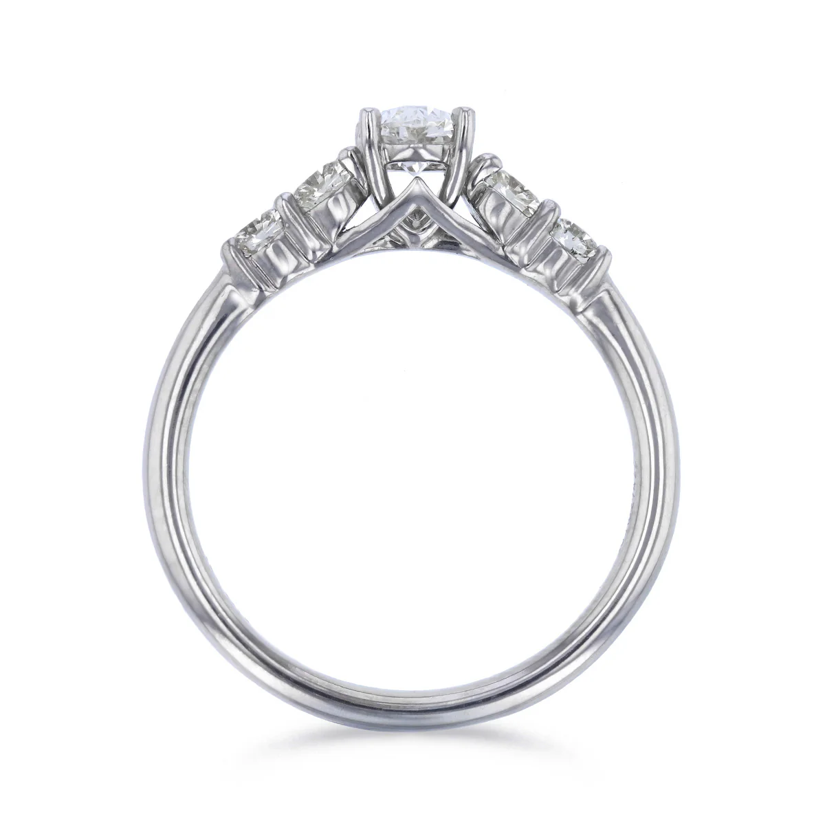 0.86ct Diamond Five Stone Ring | Pre-Loved | 18K White Gold - Image 5
