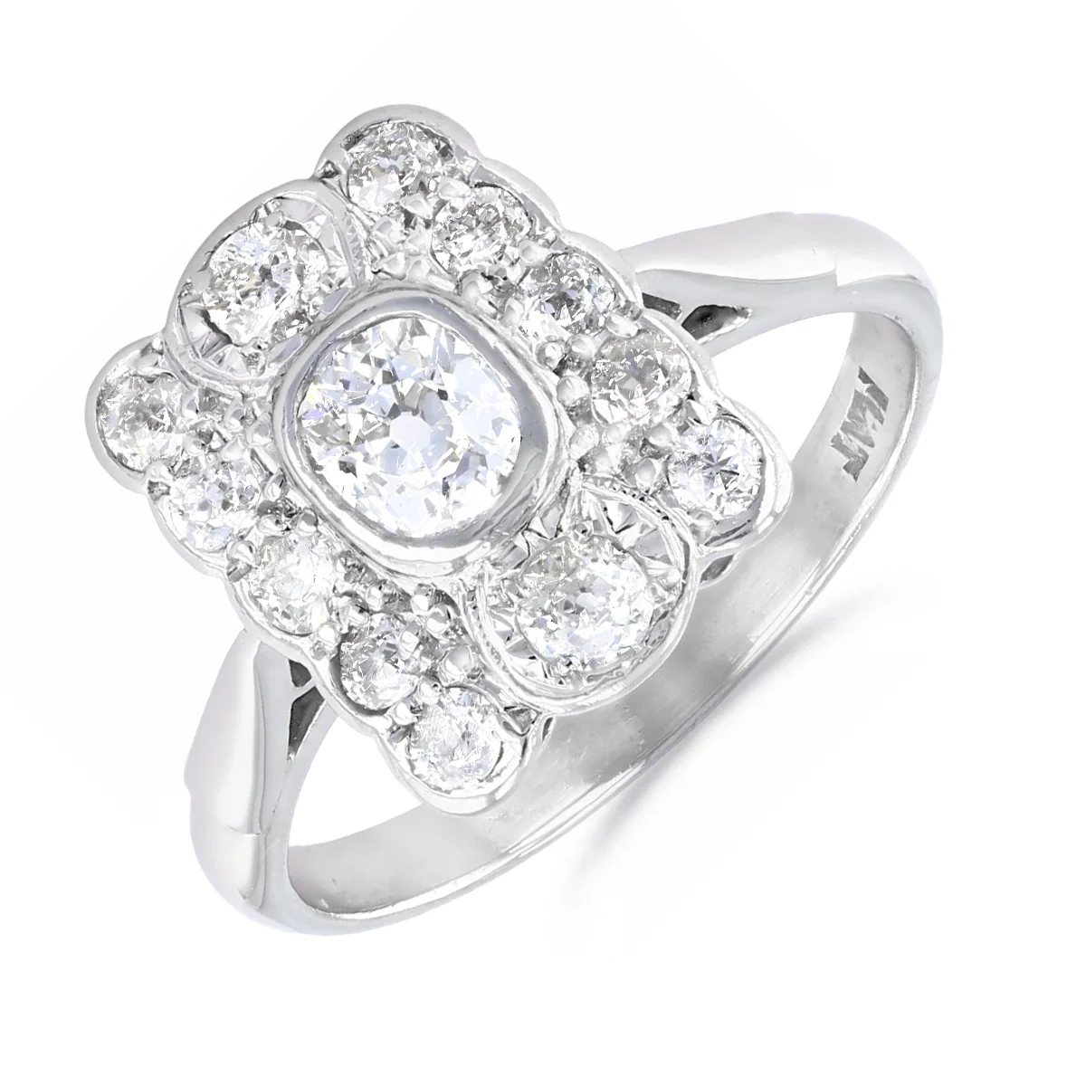 0.88ct Old Cut Diamond Art Deco Dress Ring | Pre-Loved | Platinum