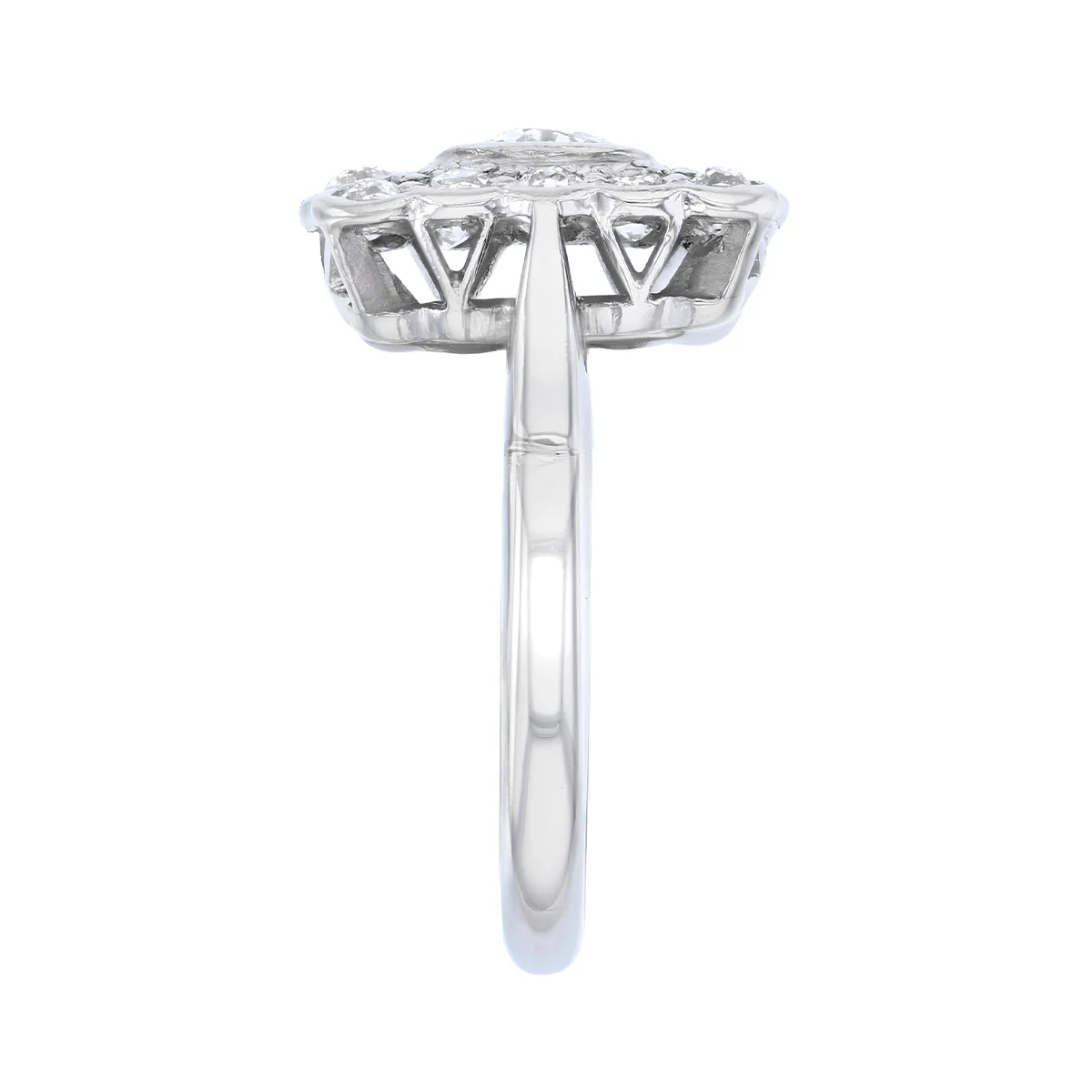0.88ct Old Cut Diamond Art Deco Dress Ring | Pre-Loved | Platinum - Image 4