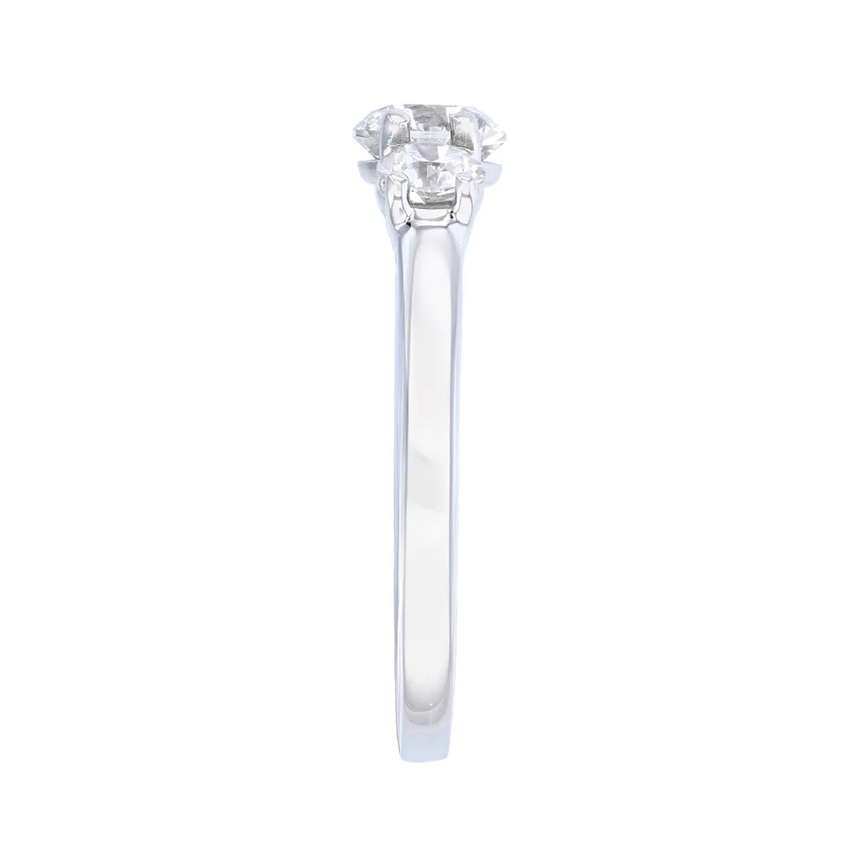 0.90ct Brilliant Cut Diamond Three Stone Ring | Pre-Loved | 18K White Gold - Image 4
