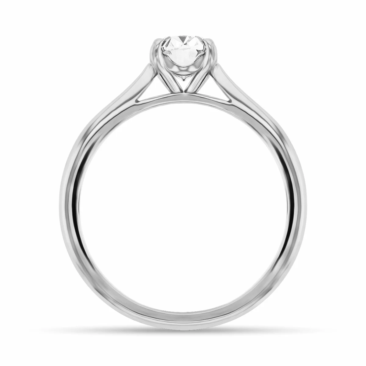 0.91ct Orla Oval Cut Diamond Solitaire Engagement Ring | Platinum - Image 3
