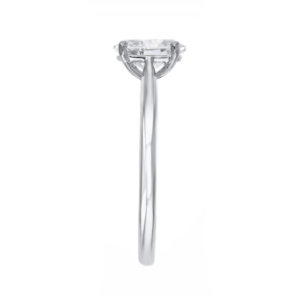 1.00ct Ophelia Lab-Grown Oval Cut Diamond Solitaire Engagement Ring | Platinum - Image 4
