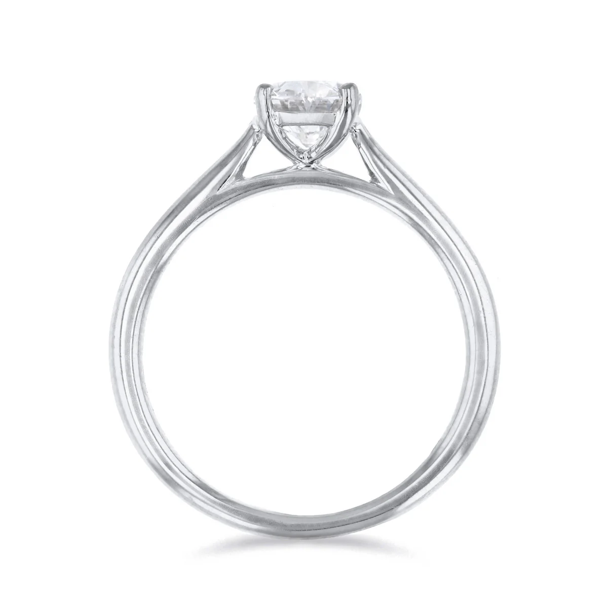 1.00ct Ophelia Lab-Grown Oval Cut Diamond Solitaire Engagement Ring | Platinum - Image 5
