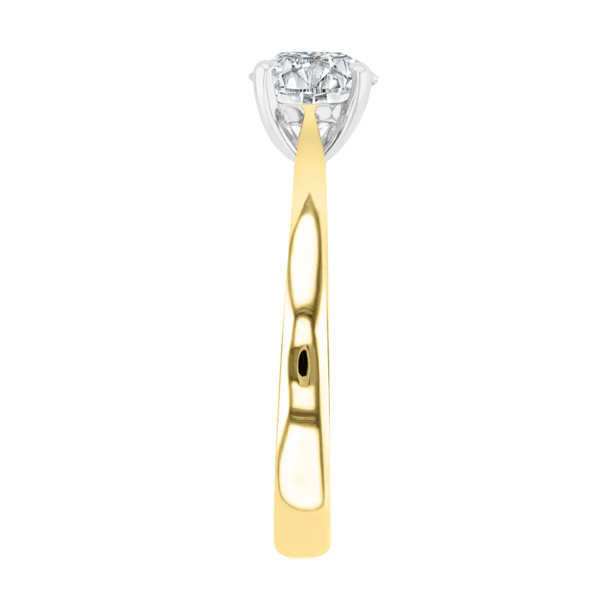 1.00ct Round Cut Solitaire Diamond Engagement Ring  | F Colour | 18K Yellow Gold - Image 4