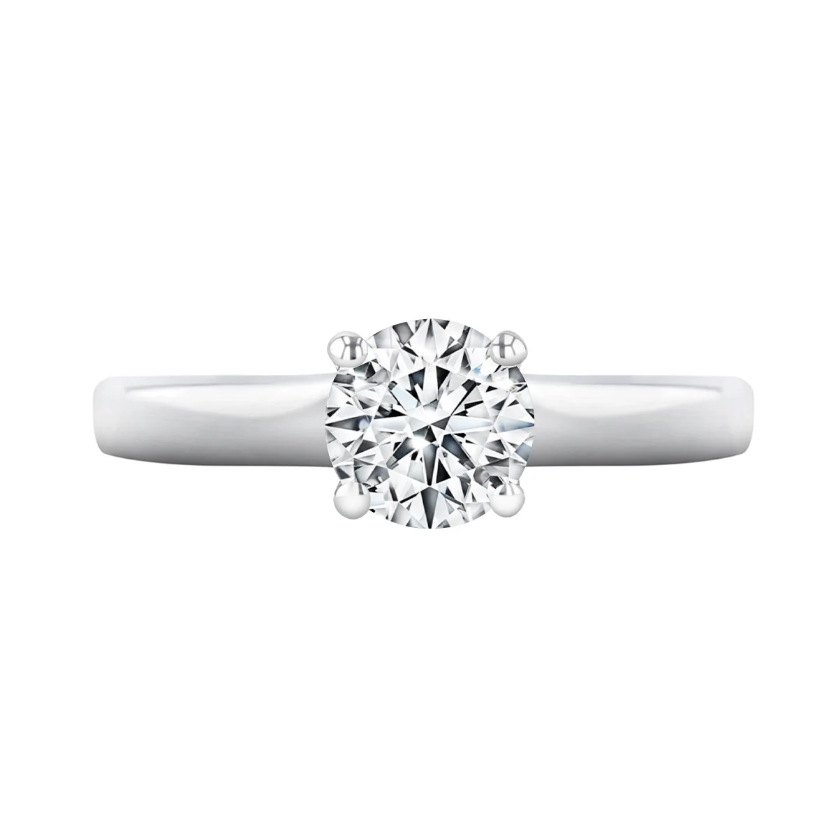 1.00ct Round Cut Solitaire Diamond Engagement Ring | Platinum - Image 2