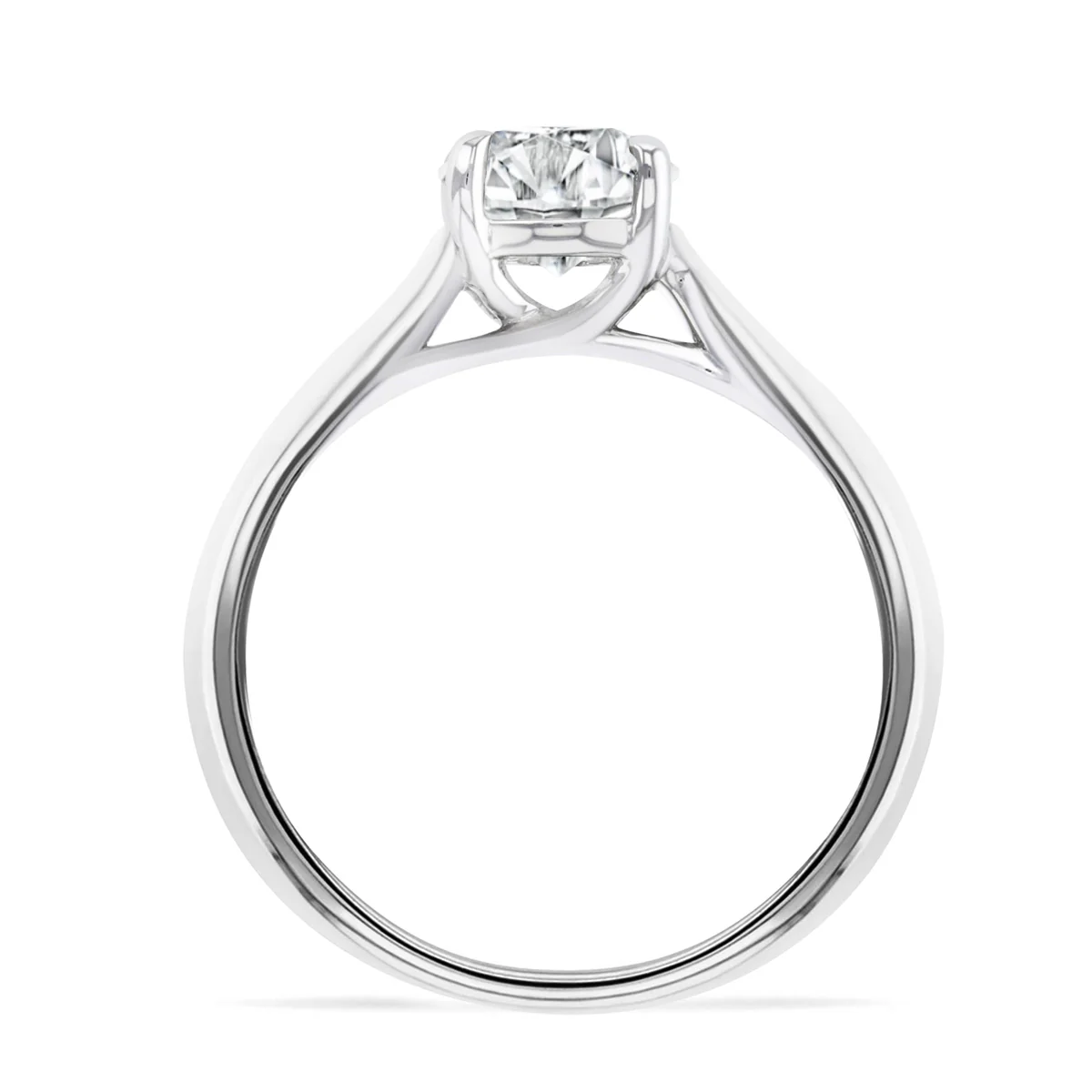 1.00ct Round Cut Solitaire Diamond Engagement Ring | Platinum - Image 3