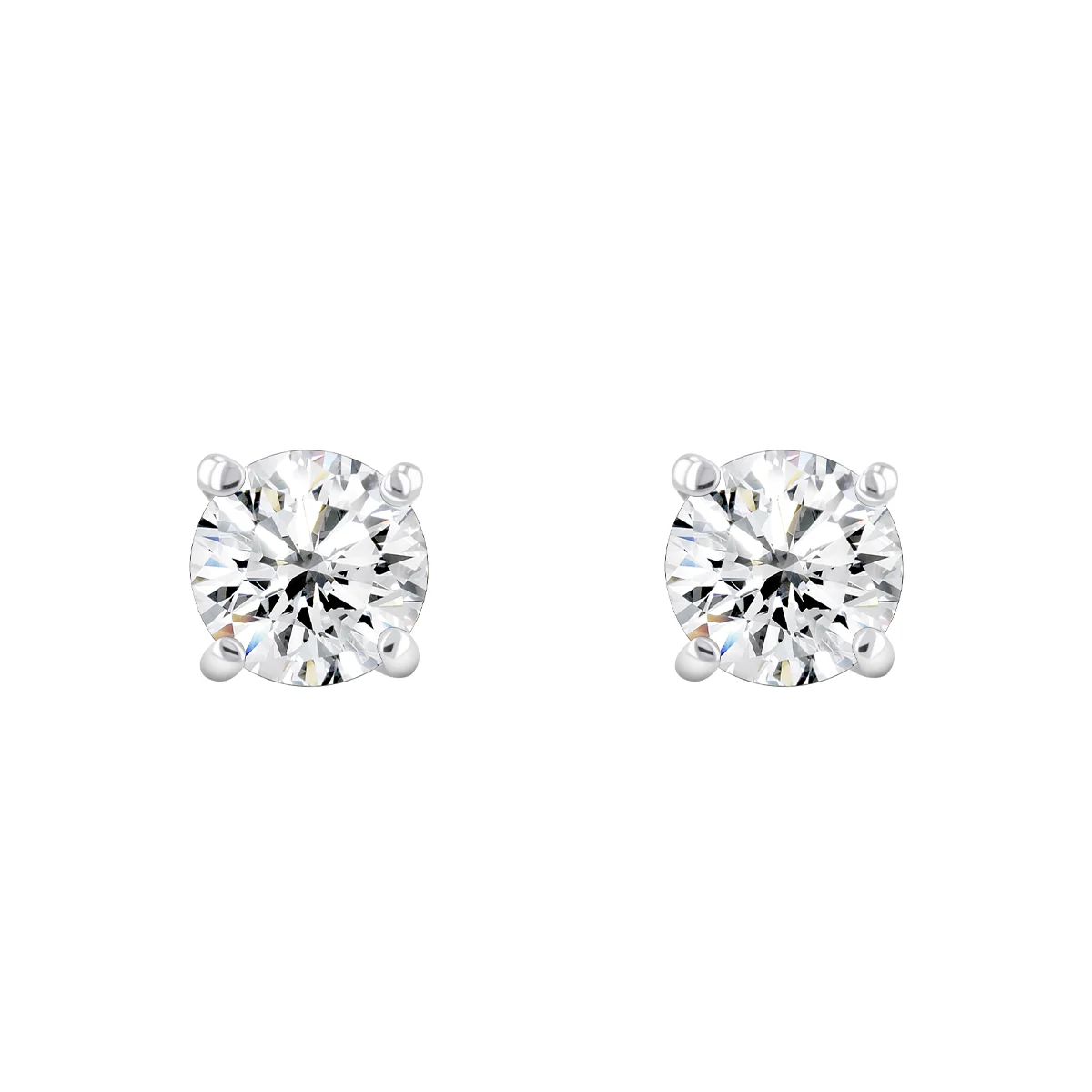 Everyday Diamonds Collection 1.00ct (tw.) Lab Grown Round Brilliant DEF Colour Diamond Stud Earrings | 18K White Gold - Image 2